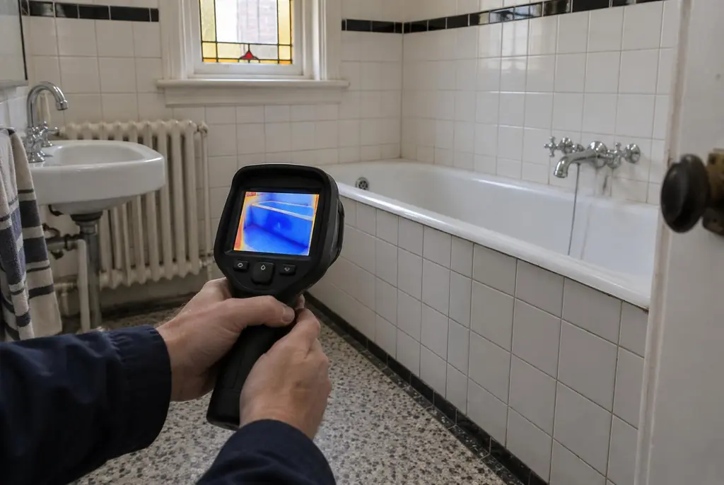 Lekdetectie Harskamp – onderzoek in een badkamer van een oudere woning